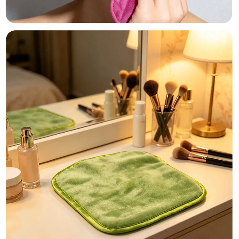 Washable Makeup Remover Towel Reusable Face Cleansing Cloth Soft Microfiber Tool For Daily Facial Hygiene And Beauty Routine
