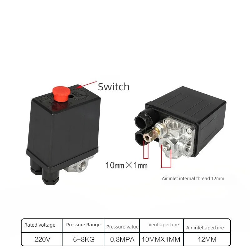 Piezas de compresor de aire, interruptor de presión, controlador automático, controlador de Control de 4 orificios