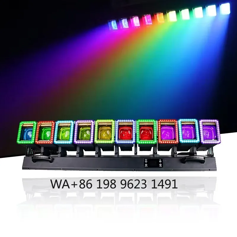 10*60W Matrix Moving Head Light Colorful Ring Stage Lighting for Nightclub Club Wedding Party Event Show Performance
