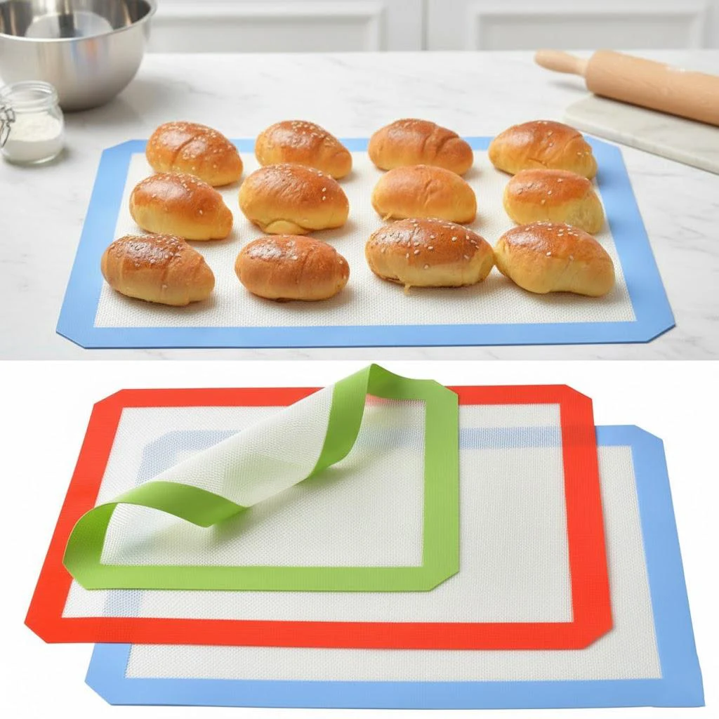 High Temperature Silicone Baking Mat Non-stick Fibreglass Rectangular Macaron Baking Mat Food Grade Kitchen Accessories