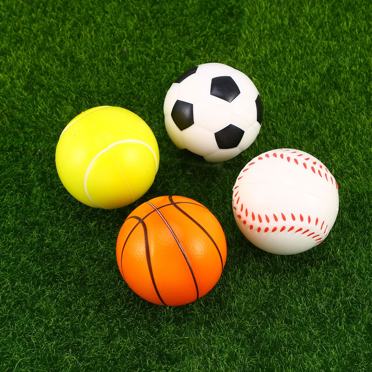 12 palline sportive in spugna solida, calcio premium, basket, baseball, tennis, per bambini, per interni ed esterni, per bambini