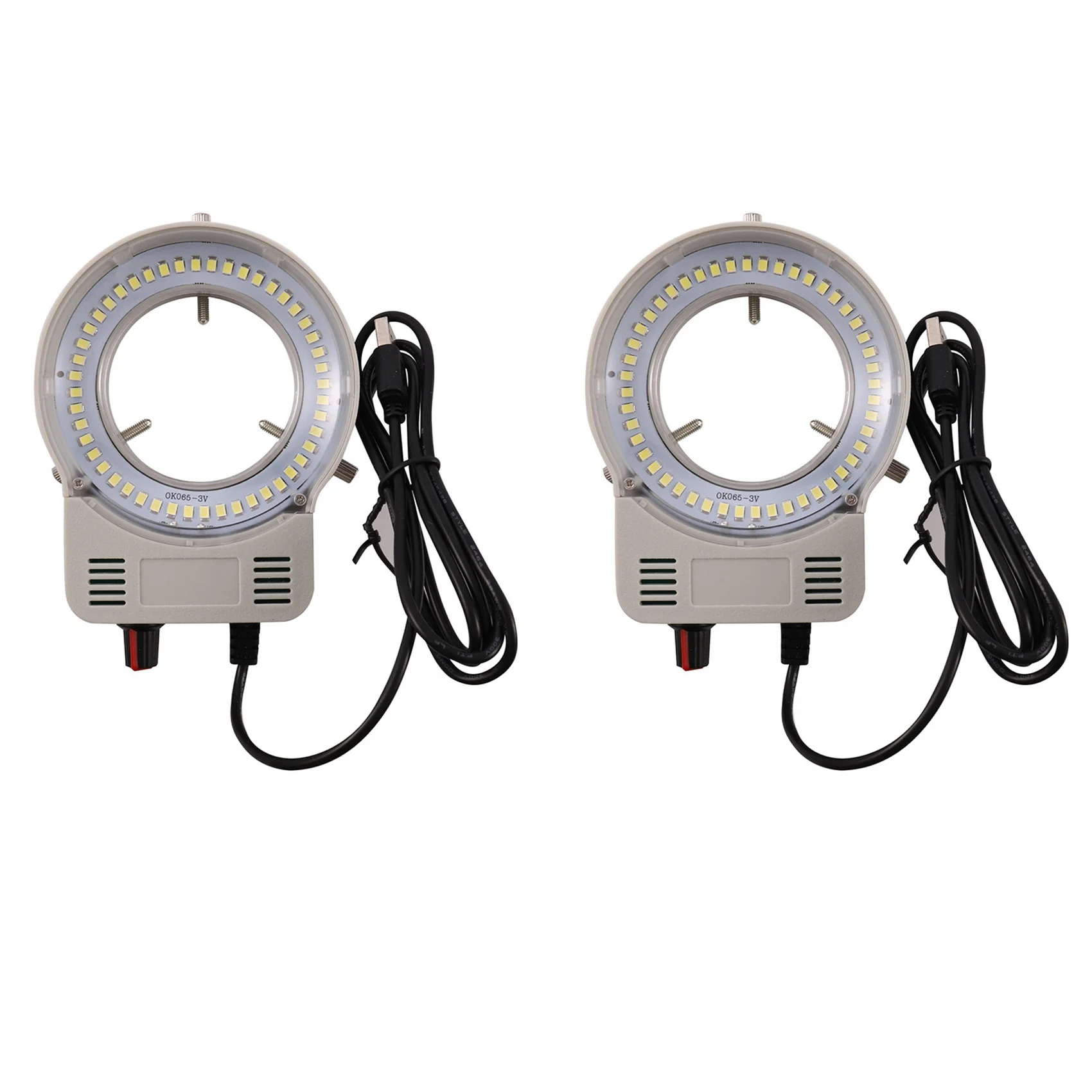 

Y50A-2X 48 LED Industrial Microscope Camera Light Source Ring Lamp Light Illuminator Lamp Adjustable Brightness USB Interface