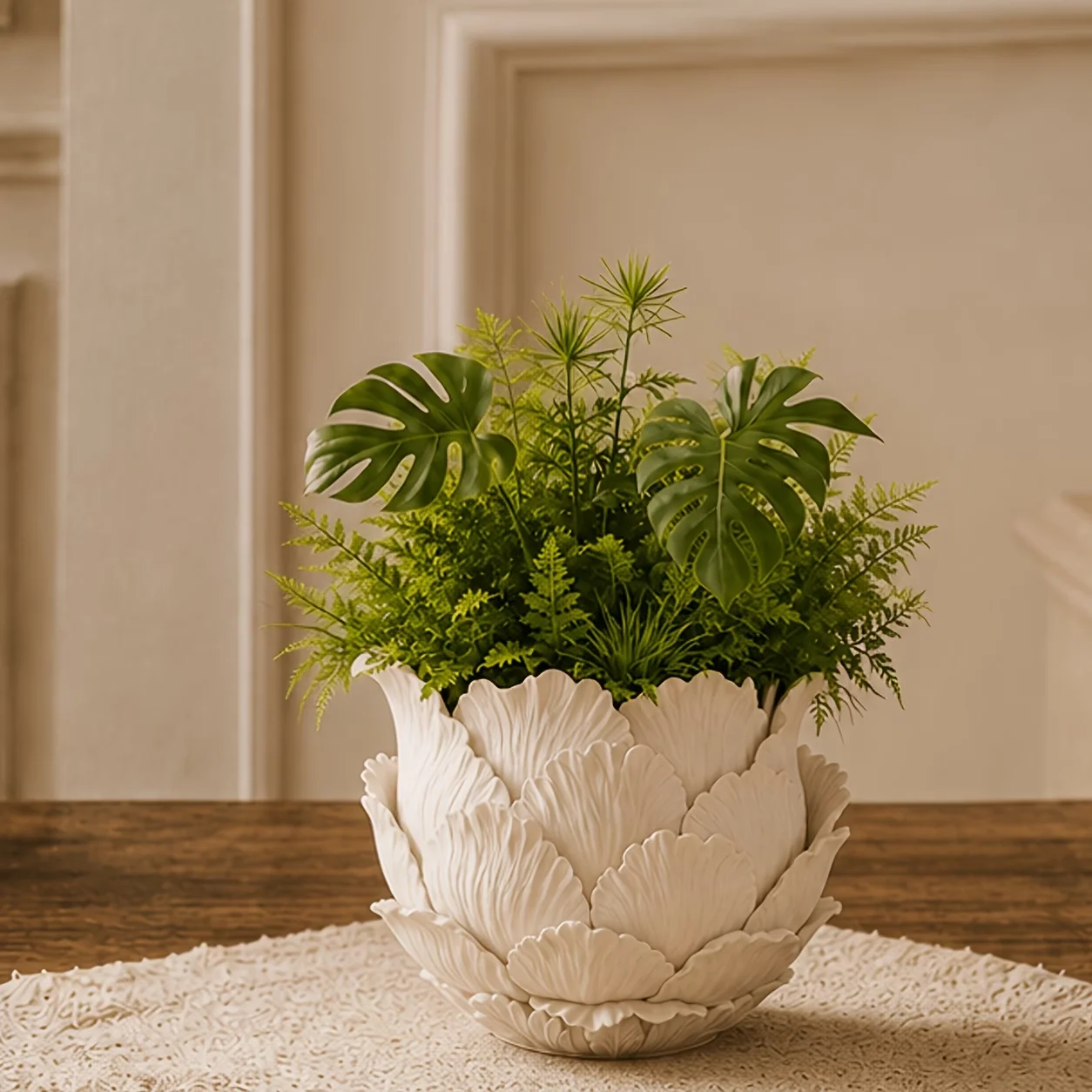3D peony petal-shaped silicone mold, DIY light luxury style cement flower pot to create a romantic corner for your desktop or en
