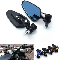 SDTW 7/8 ""22mm espejos retrovisores laterales para motocicleta Universal Scooter Bar End manillar espejo accesorios para Harley Yamaha Honda
