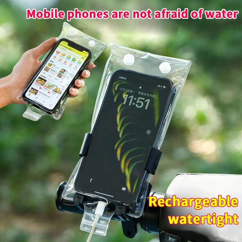 1/3/5 قطعة أغطية هاتف شفافة مقاومة للماء أكياس الهاتف المحمول لركوب الدراجات والسباحة تحت الماء واقيات الهاتف المحمول #3