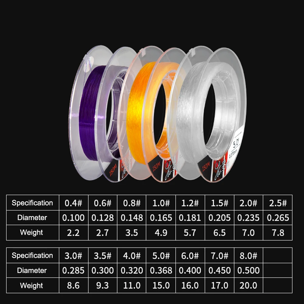 150m 75% Fluorocarbon Fishing Line Japanese Imported Carbon Fiber Line 2-20kg Monofilament Sinking Line Sea Fishing