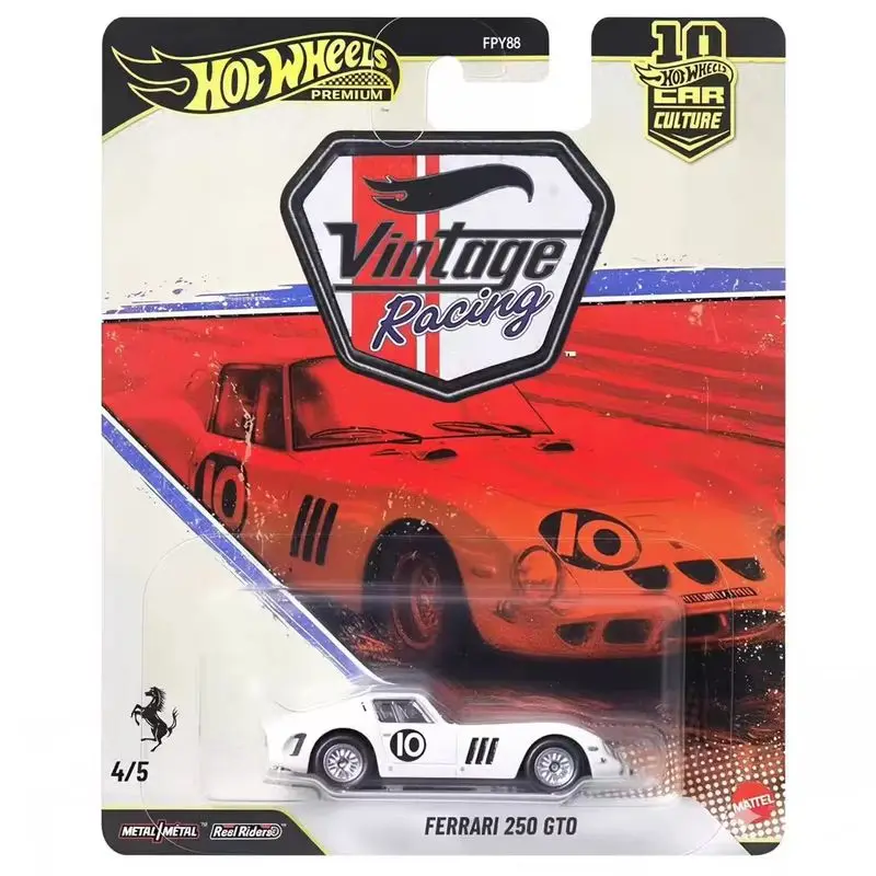 New Hot Wheels Premium Car Culture Vintage Racing Jaguar Porsche Corvette Ferrari Lancia 1:64 Model Cars Ornament Holiday Gifts view 4