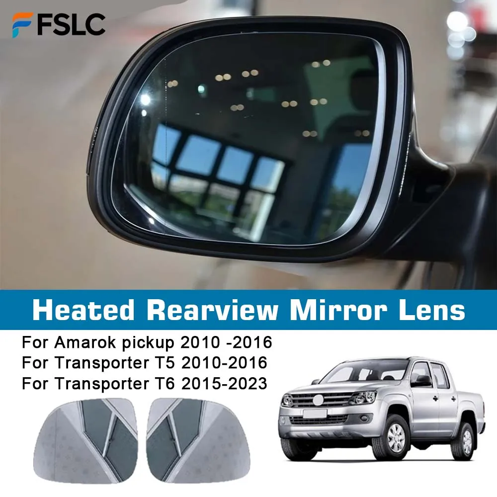 

⭐Genuine⭐ For Volkswagen Vw Amarok Transporter T5 T6 CARAVELLE 2009-2013 Heated Reversing Mirror Left and Right Reflector Glass