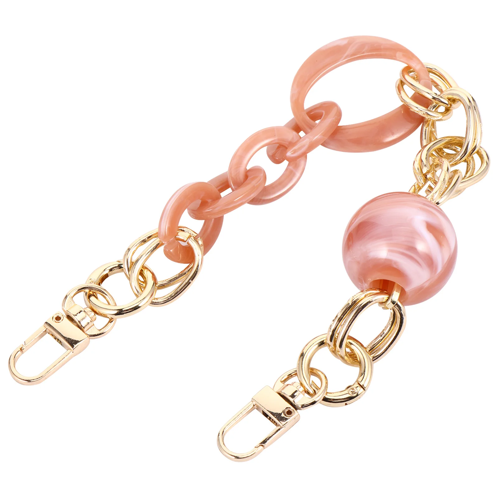 1개 아크릴 레진 가방 체인 레트로 장식 스트랩 교체용 지갑 체인 내구성 있는 바로크 스타일 여성 핸드백 액세서리