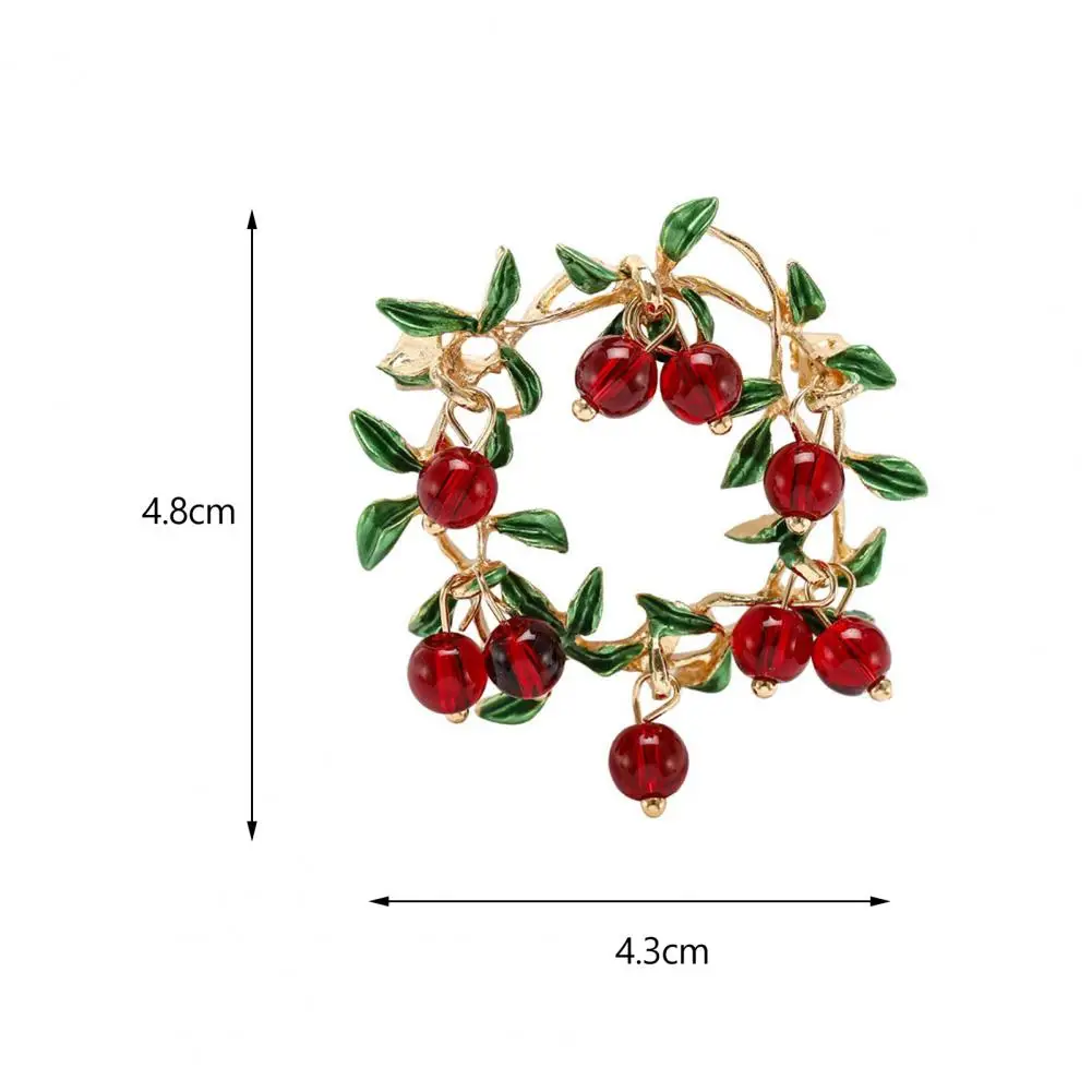 Элегантная Брошь, Элегантная Брошь в виде Клюквенного венка для официального костюма, декор в виде листьев и фруктов, антиокислительная брошь на воротник пальто, износостойкая