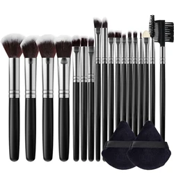 Kit de pinceaux de maquillage en poudre synthétique de qualité supérieure, pour fond de teint, correcteur de Contour, fard à paupières, crayon de mélange, beauté, 13-18 pièces