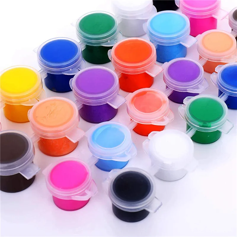 100 Strips 600 Pots Empty Paint Pots Strips Mini Clear Storage Containers And 100 Pcs Paint Brushes Painting Arts Crafts