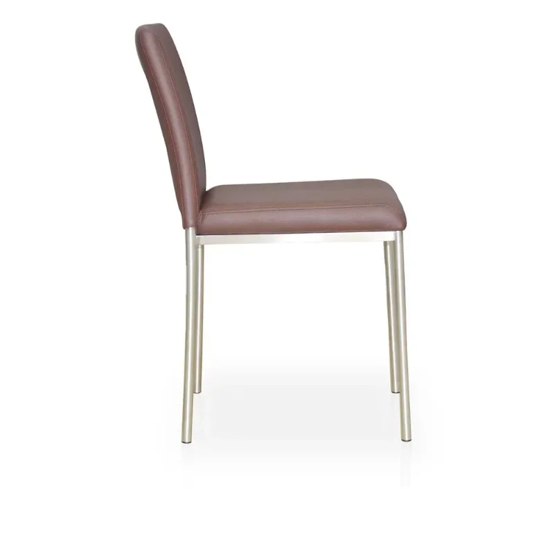 Nordic dining chair, buffet hot pot restaurant, backrest chair western restaurant, stainless steel soft bag chair for home use
