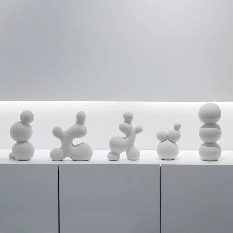 الحرف اليدوية السيراميك الحلي مجردة التعميم هندسية النحت اليدوية الفن الكرة خياطة سطح المكتب الحرف ديكور المنزل #3