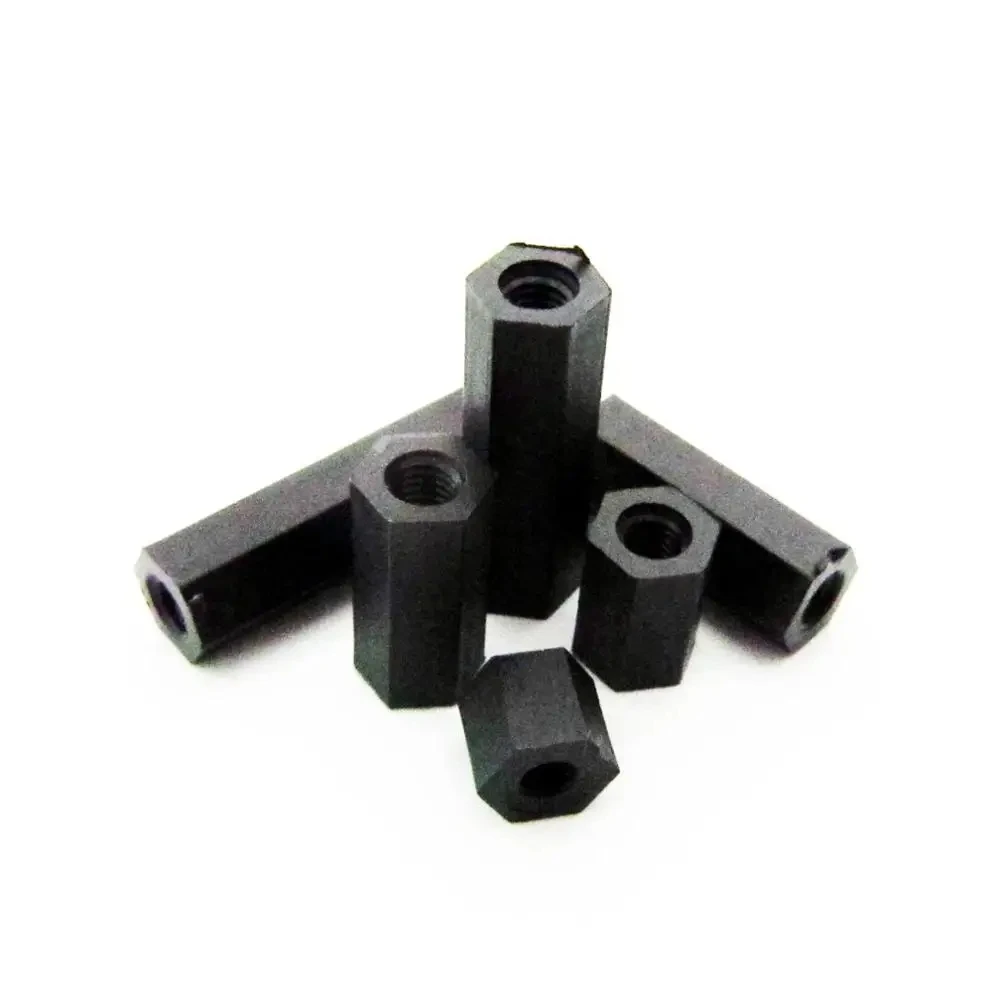 HZYUEGOU 50X M2 M2.5 M3 M4 PCB Motherboard Schwarze Nylon-Kunststoff Phillips-Schraube Männlich-Weiblich Weiblich Sechskant-Abstandshalter Säulen-Abstandshalter – Detail 4