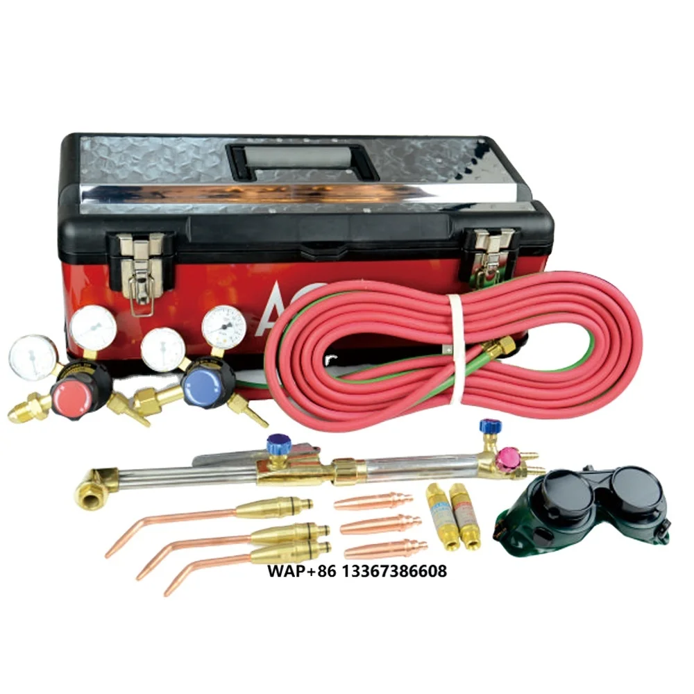 

Heavy Duty Oxy Fuel Welding and Cutting Outfit Being Compatible with American Type Welding Tools Cutting Set