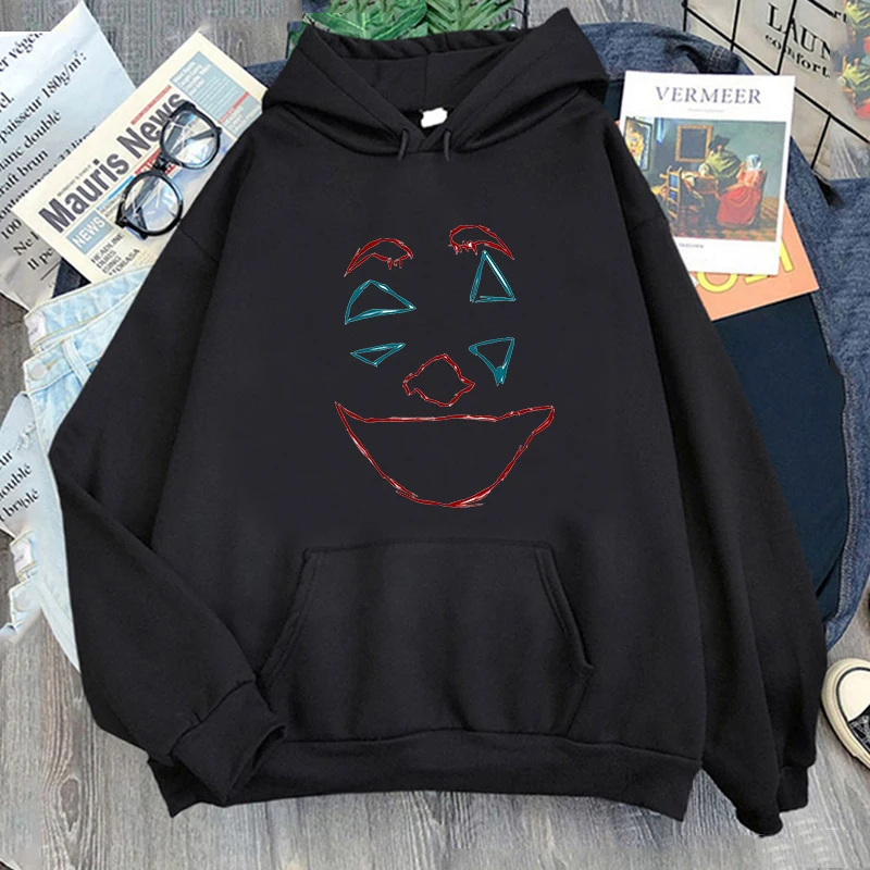 Joker Folie A Deux Printing Hoodie para homens e mulheres, roupas estéticas Harajuku, pulôver de lã, moletom unissex, moda, 2024