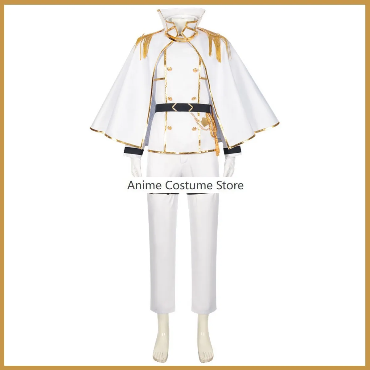 Anime Blue Lock Angels and Demons Bachira Meguru Cosplay Costume Wig White Military Uniform Shawl Man Halloween Carnival Suit