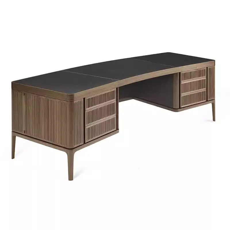 New Chinese Walnut Desk Computer Desk Modern Company Negotiation Desk