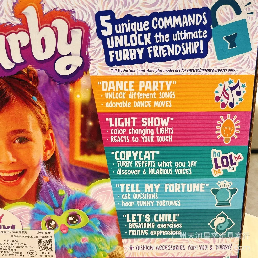 Furby Furblets figuur Galaxy kleurenserie Interactieve intelligente pluche elektronische elf Zingen Spraakgestuurd speelgoed Kinderen Geschenken