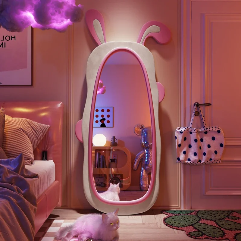 

Rabbit Large Girls Decor Mirror Aesthetic Makeup Living Room Full Length Mirror Luxury Beauty Salon Modern Espejo Household Good