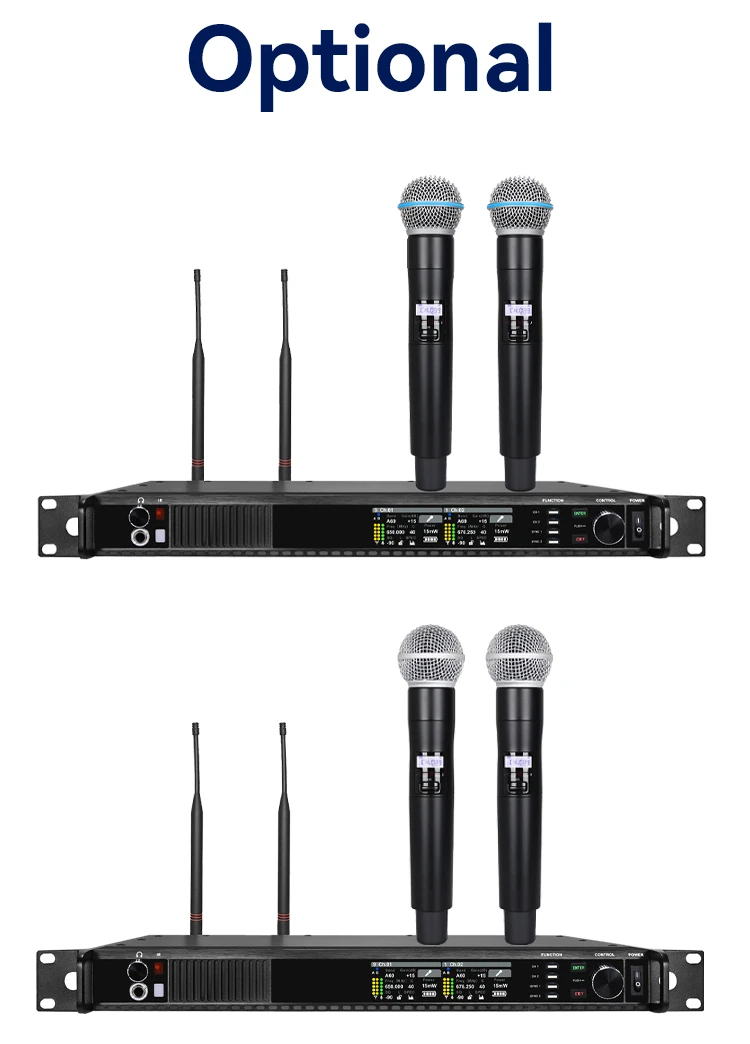 Paulkitson ANX4 True-Diversity Drahtloses Mikrofonsystem, Mehrfrequenz-Handmikrofon mit Bodypack für Karaoke, Bühne und Live-Shows – Detail 15