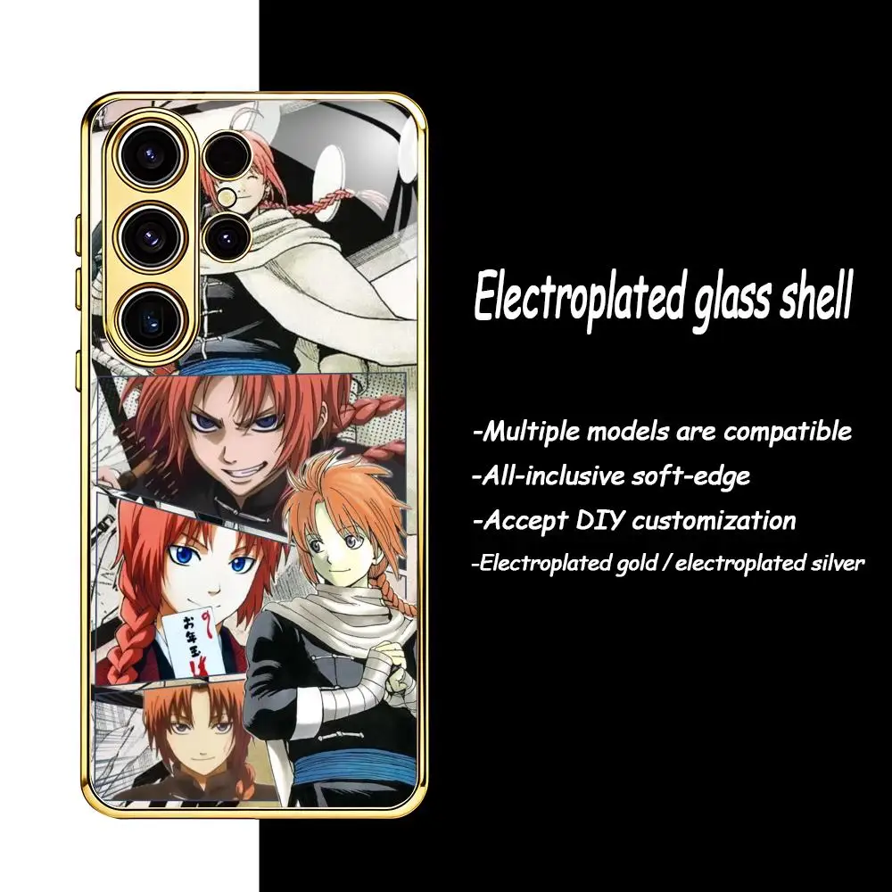 anime GOLDEN KAMUY Phone Case For Samsung S26 S25 S24 S23 S22 S21 Plus Ultra FE Edge Electroplated glass view 6