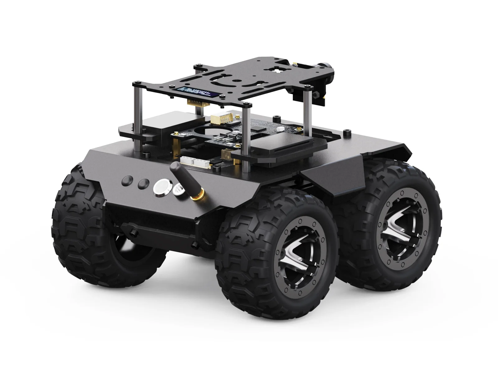 RaspRover-Kit d'Acce PI4B AI sans Caméra Panoramique Tech/Pi 4B, Robot OversiAI Open Source, Vision par Ordinateur, pour Pi 4B