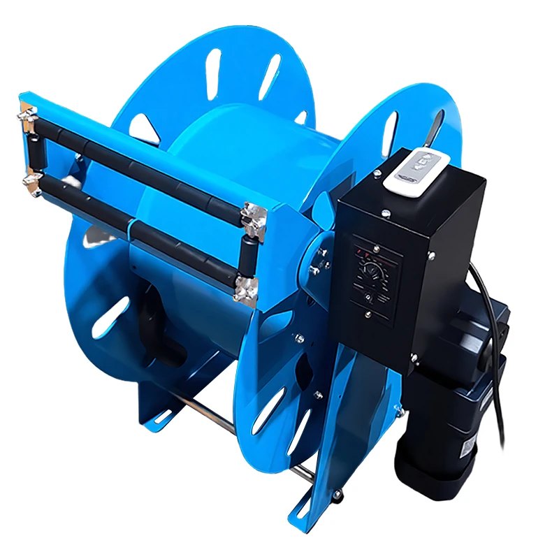 Electric Blue Heavy Duty 3/4 Carbon Steel Fuel Hose Reel 40M/60M No-load Operating Voltage 220V