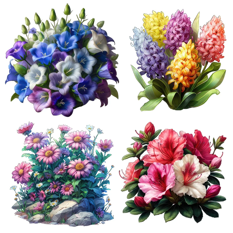 Three Ratels QCF353 Rural style Colorful bouquet flower art wall stickers for home decoration  bright car decals