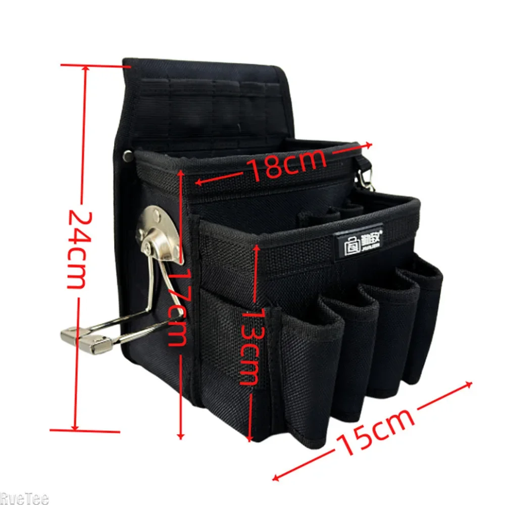 Imagem -06 - Big Stereo Ferramenta Cintura Bolsa com Martelo Fita Hanger Medida Corda Eletricista Organizador Carpinteiro Mecânico Novo