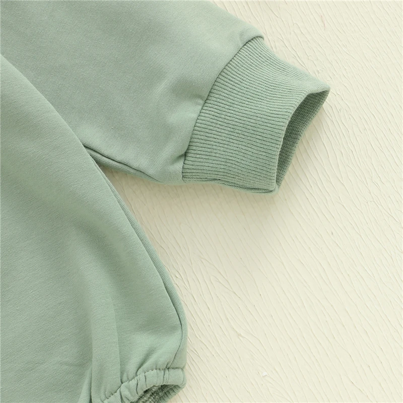 

Toddler Infant Baby Boy Romper Long Sleeve Crew Neck Embroidery Avocado Letters Fall Bodysuit Clothes for Casual Daily