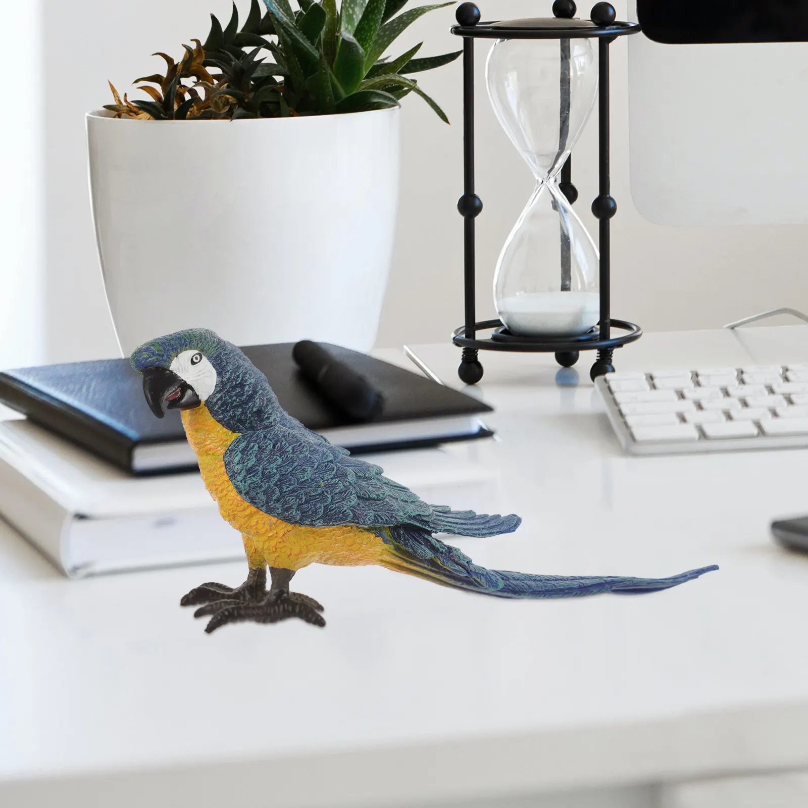 

Реалистичная фигурка попугая из высококачественного пластика для сада, двора, балкона, уличного декора, реалистичная статуэтка птицы для компактных сцен