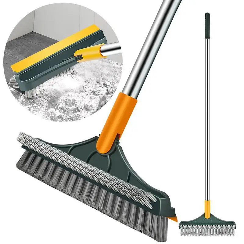 Bathroom Corner Gap Floor Brush Bathroom No Dead Corner Cleaning Long Handle Hard Bristled V-shaped two-in-one Floor Brush