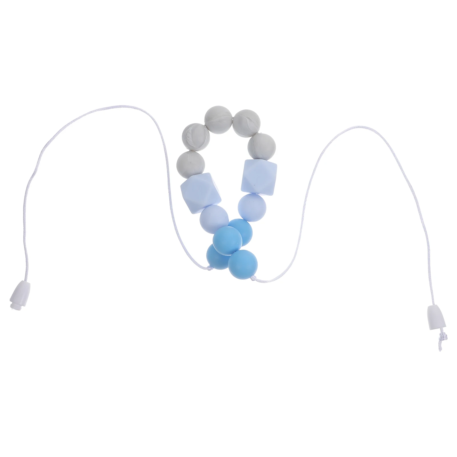 

Contrast Necklace Pendant DIY Teething Necklace Baby Teether for Mom Baby Silicone Clavicle Chain Nursing Toys