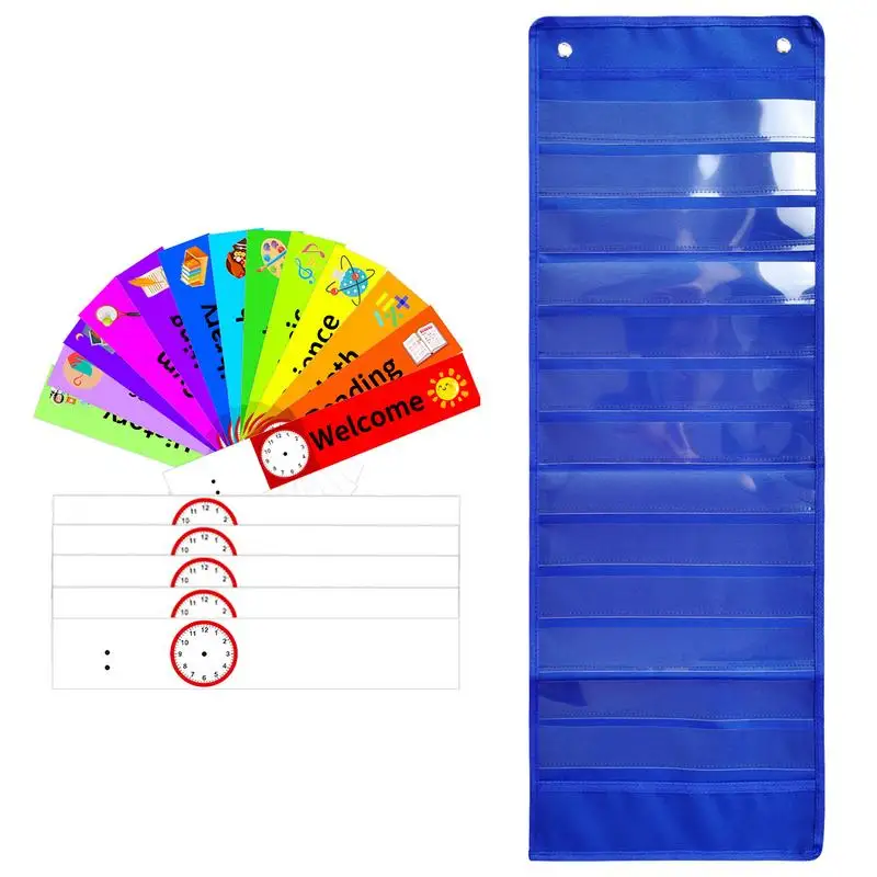 

Pocket Chart Schedule Classroom Calendar Preschool Calendar For Kids Education Scheduling Chart For School Office Home School