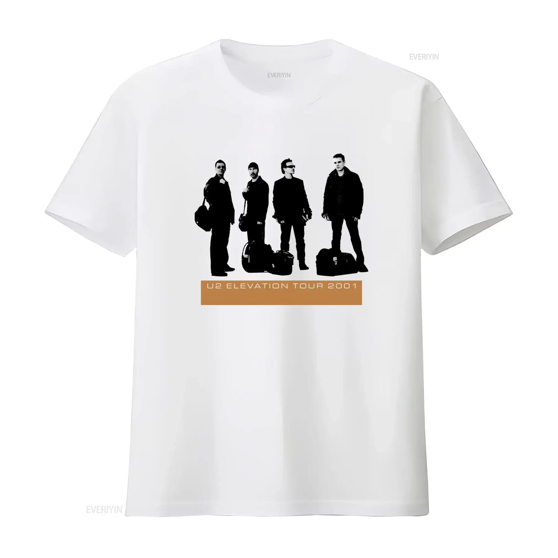 U2 Elevation Tour 2001 T shirt for Men Rock Band Inspired Fashion vintage Washed streetwear designer clothes Unisex fashion