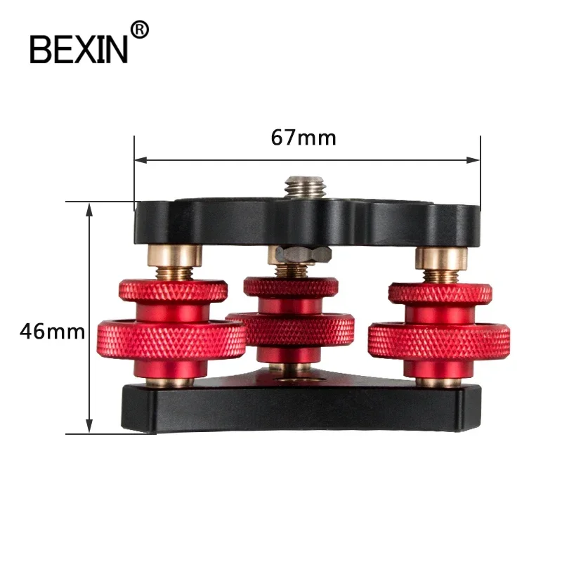 การถ่ายภาพขาตั้งกล้อง Speedy Leveler Tri-ล้อฐานปรับระดับฟอง/3 Dials และสกรู3/8นิ้วสำหรับกล้อง DSLR ขาตั้งกล้อง