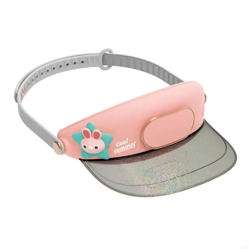 L8RE Tấm Che Nắng Mũ Có Quạt Cài Đặt Nhiệt Độ Tấm Che Quạt Mũ Trống Mũ Quạt Co Giãn Có Thể Điều Chỉnh Khóa Dành Cho Nữ trẻ