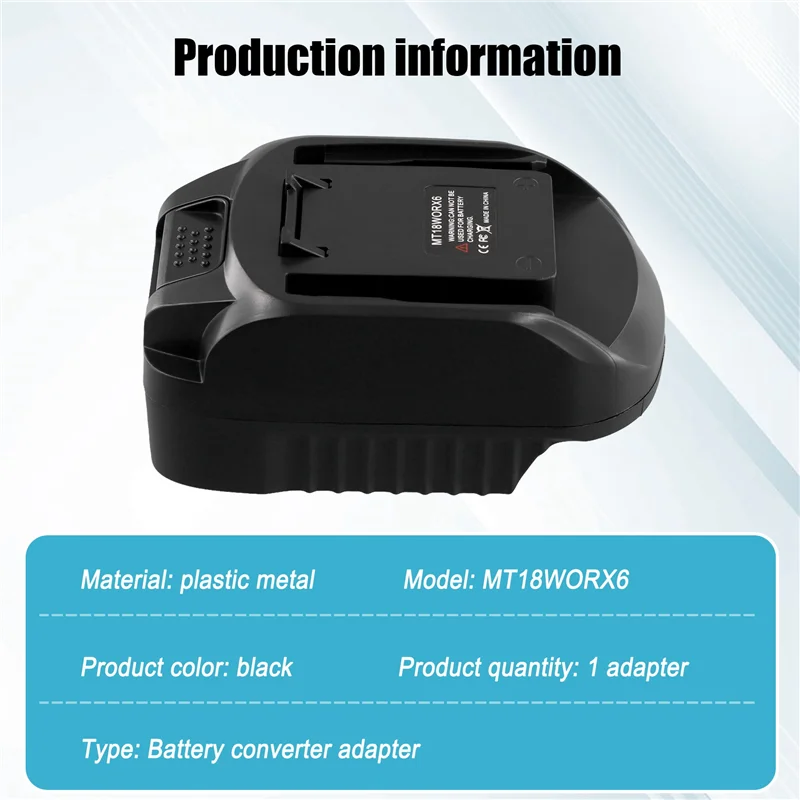 

A20F-для 18 В BL Series, преобразование батареи для WORX 20 В, 6PIN, литиевая батарея, инструмент, преобразователь, адаптер батареи