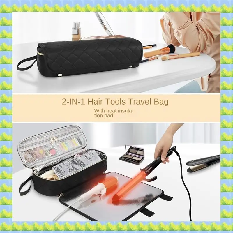 

FZFZ Hair Tools Travel Bag Hair Styling Tool Organizer Storage Bag For Flat Irons Straighteners Curling Iron Accessories