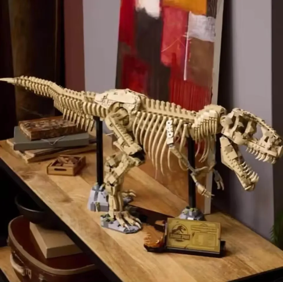 76968 3145 قطعة نموذج ديناصور T-Rex الحفريات Tyrannosaurus ريكس اللبنات الحديقة العالمية للأطفال الأولاد هدايا عيد الميلاد #5