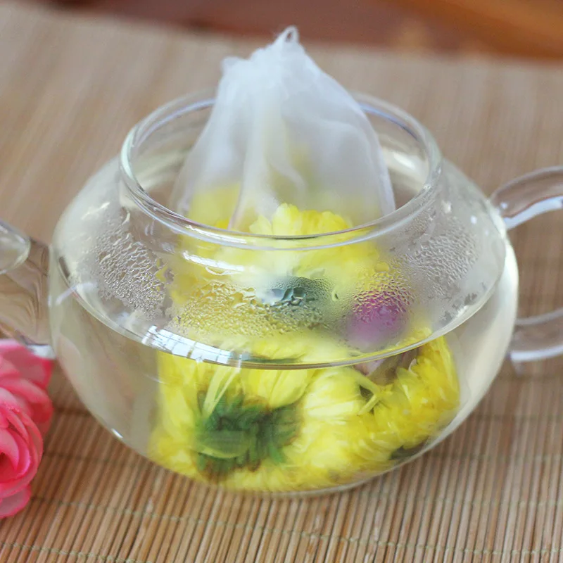 Nylon Tea Bag Food Grade Empty Scented Teabags Infuser With String Heal Seal Filter Paper For Herb Loose Tea