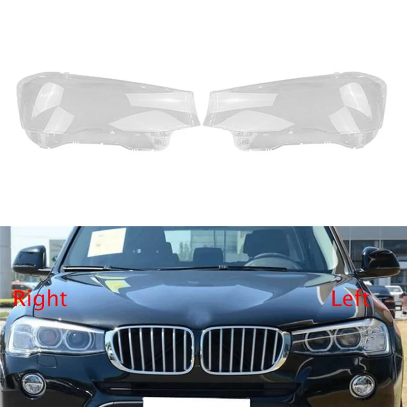 Car Left Headlight Shell Lamp Shade Transparent Lens Cover Headlight Cover for-BMW X3 F25 X4 F26 2014 2015 2016