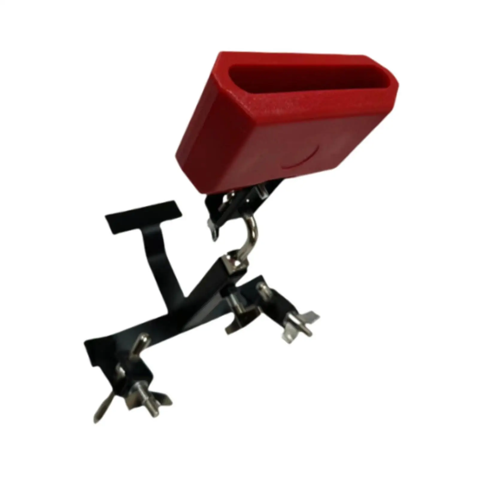 Drum Cowbell Holder with Cowbell Noise Maker Instrument Easy Installation Adjustable Drum Set Metal Cowbell Mount Clamp