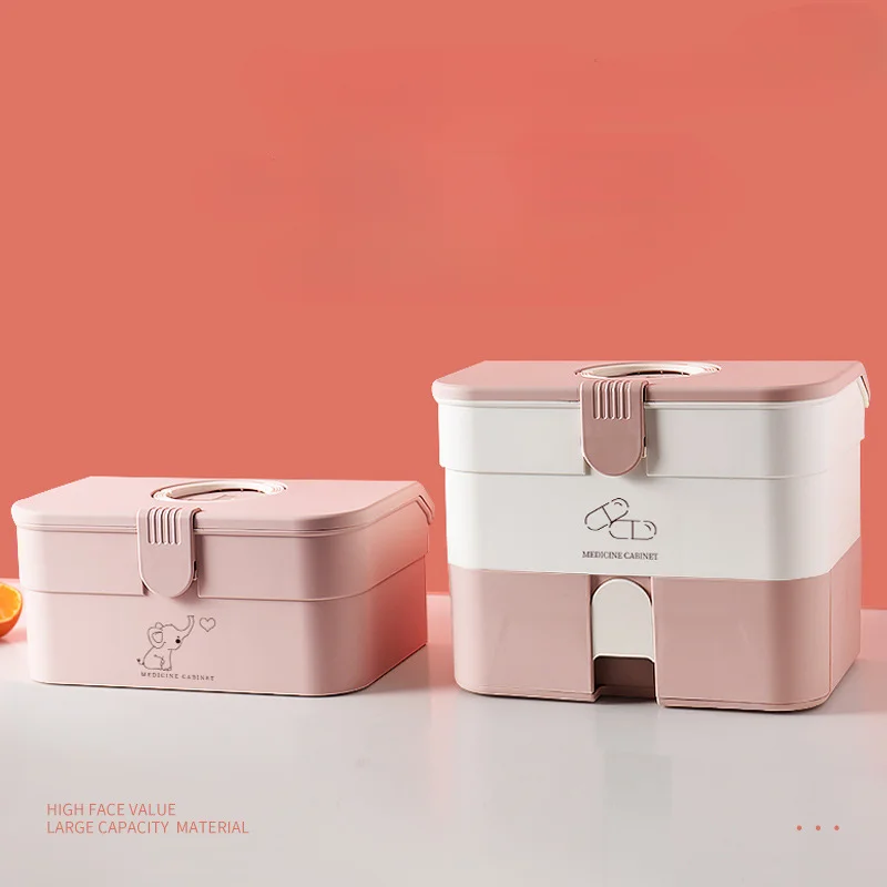 

Chic Fashion Simple Pill CaseComprehensive Home Pill Organizer Portable Multi-Grid Desk Storage Medicine Boxes
