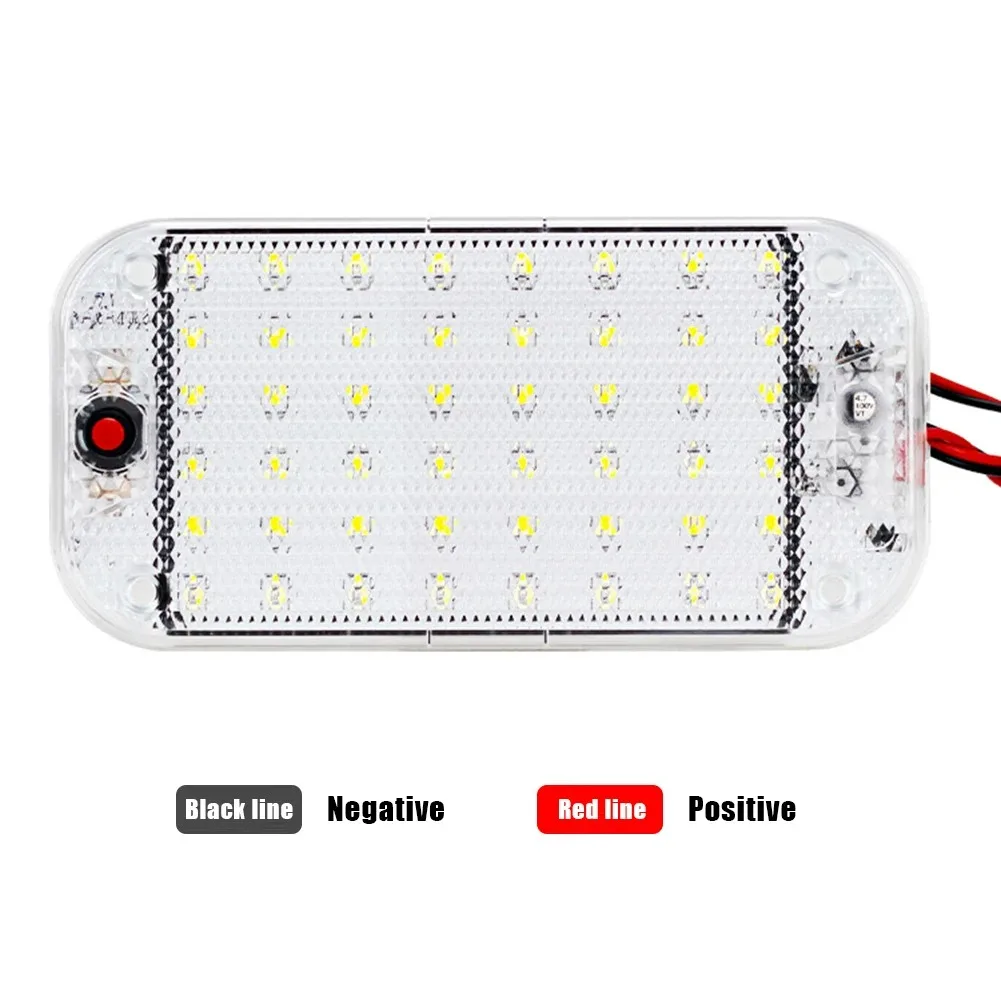 1PC 12V 24V LED Car Reading Light High Brightness 48LED Interior Cab Lamp Trunk Lighting Car Trunk Light Caravan Motorhome Light