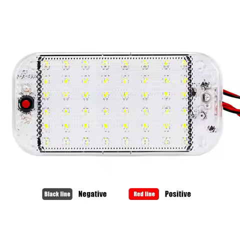 1PC 12V 24V LED Car Reading Light High Brightness 48LED Interior Cab Lamp Trunk Lighting Car Trunk Light Caravan Motorhome Light