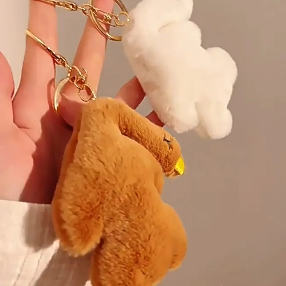 

Милый брелок для ключей с жареной уткой, украшение в виде животного, большой гусь, сумка, кулон, милый мультяшный брелок для ключей с жареной уткой для женщин и девочек