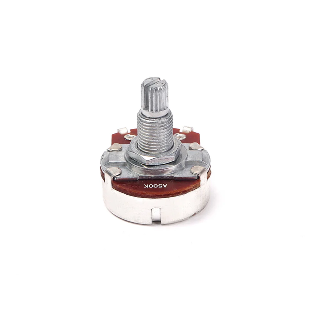 

Guitar Full Size A500k Long Curved Knurled Split Shaft Potentiometers Volume Tone Controls Easy Install Guitar Volume